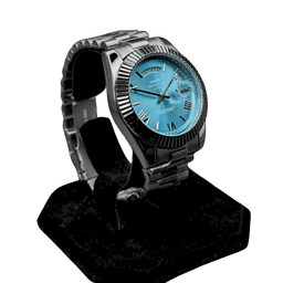 Nibosi Day-Date Silver Lightblue