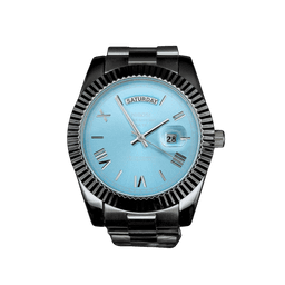 Nibosi Day-Date Silver Lightblue