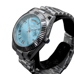 Nibosi Day-Date Silver Lightblue