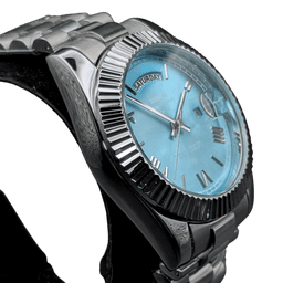 Nibosi Day-Date Silver Lightblue