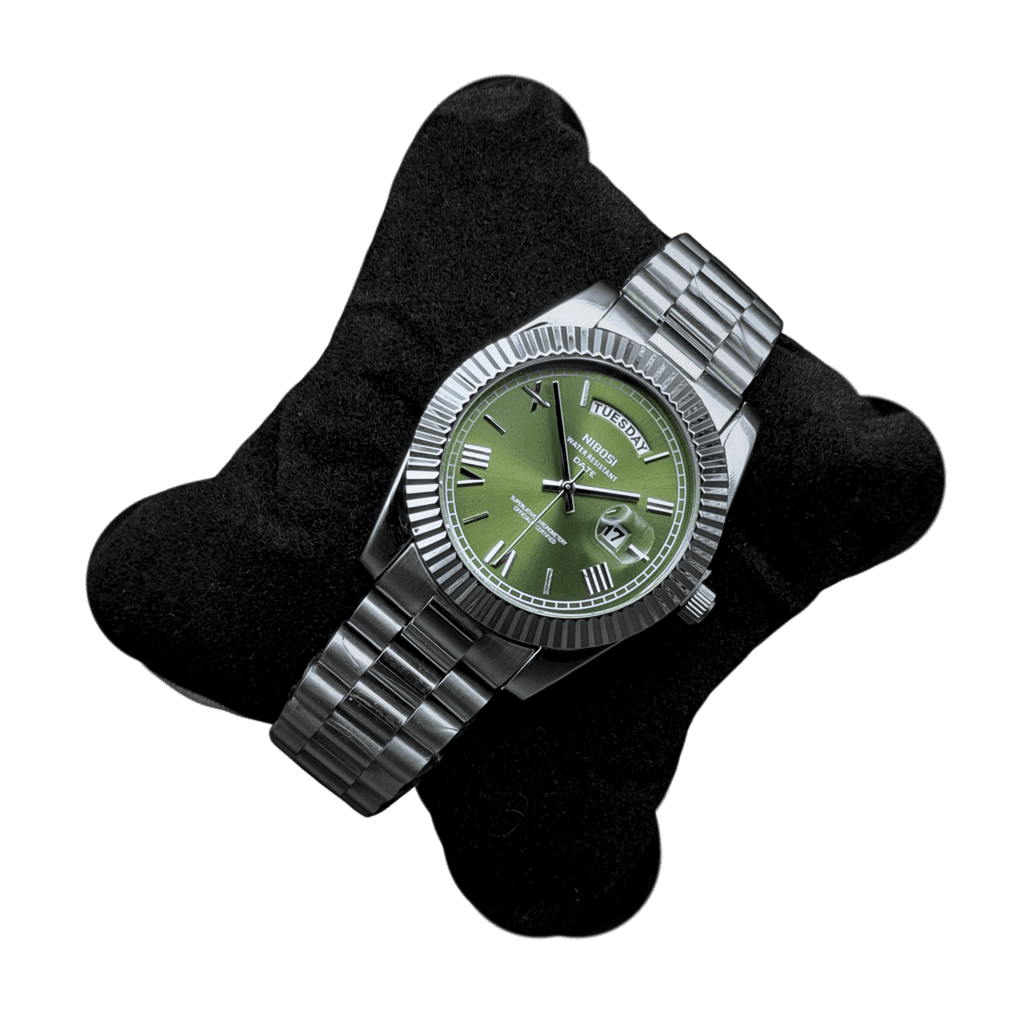 Nibosi Day-Date Silver Green