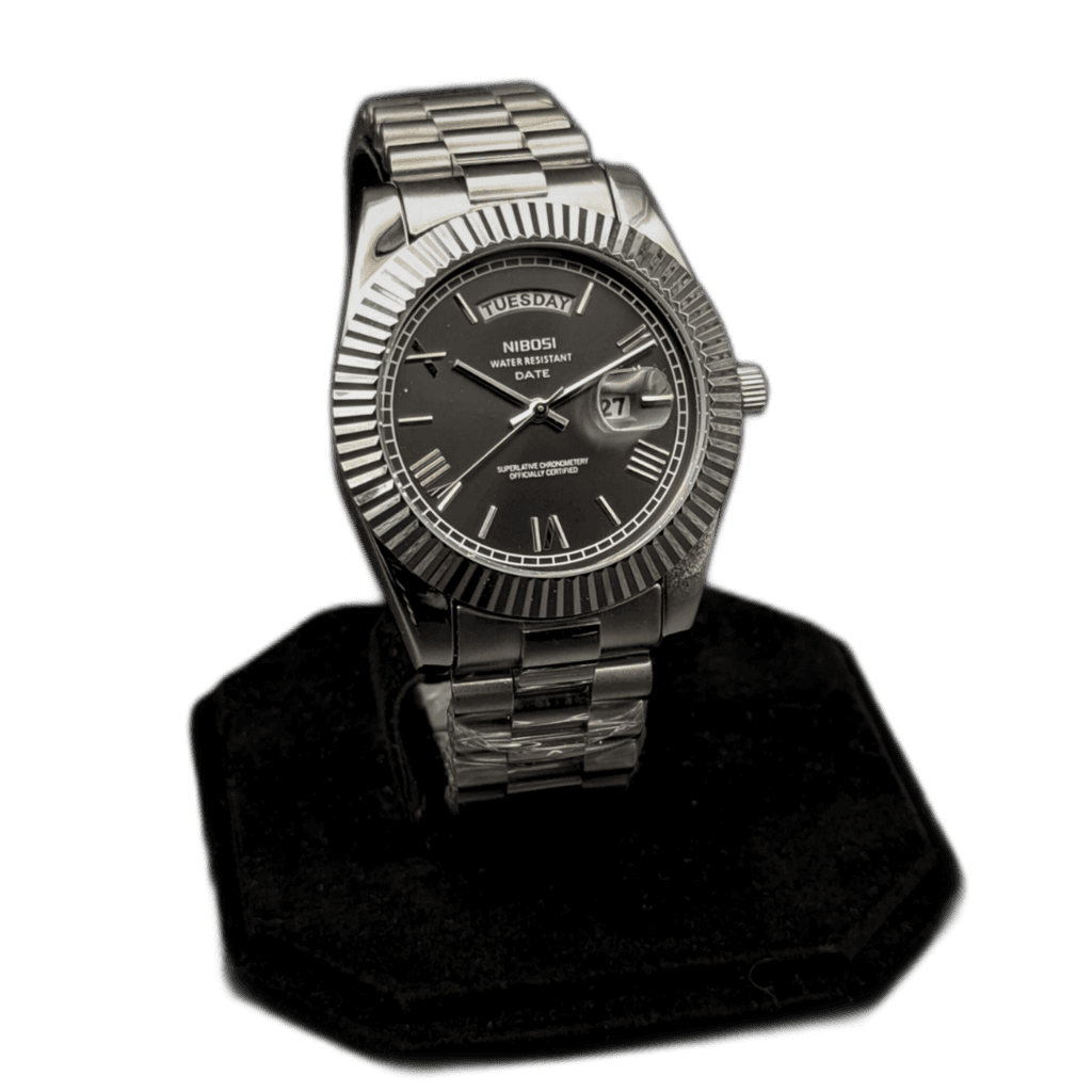 Nibosi 2628 Silver Black