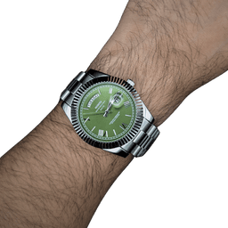 Nibosi Day-Date Silver Green