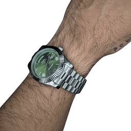 Nibosi Day-Date Silver Green