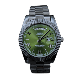 Nibosi Day-Date Silver Green