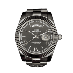 Nibosi 2628 Silver Black