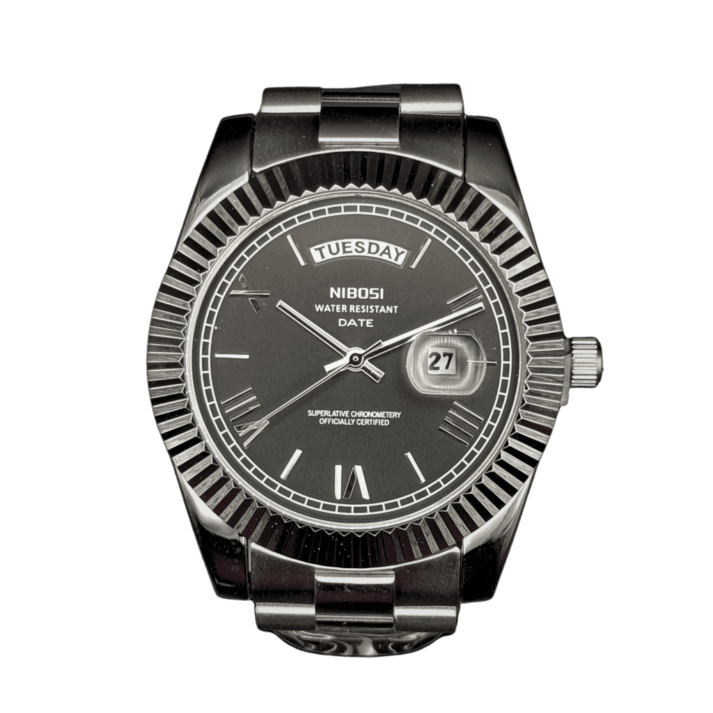 Nibosi 2628 Silver Black