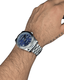 Nibosi Day-Date Silver Blue