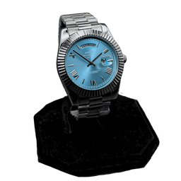 Nibosi Day-Date Silver Lightblue