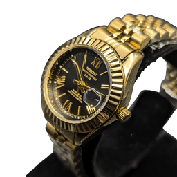 Nibosi Day-Date Gold Black | Damas