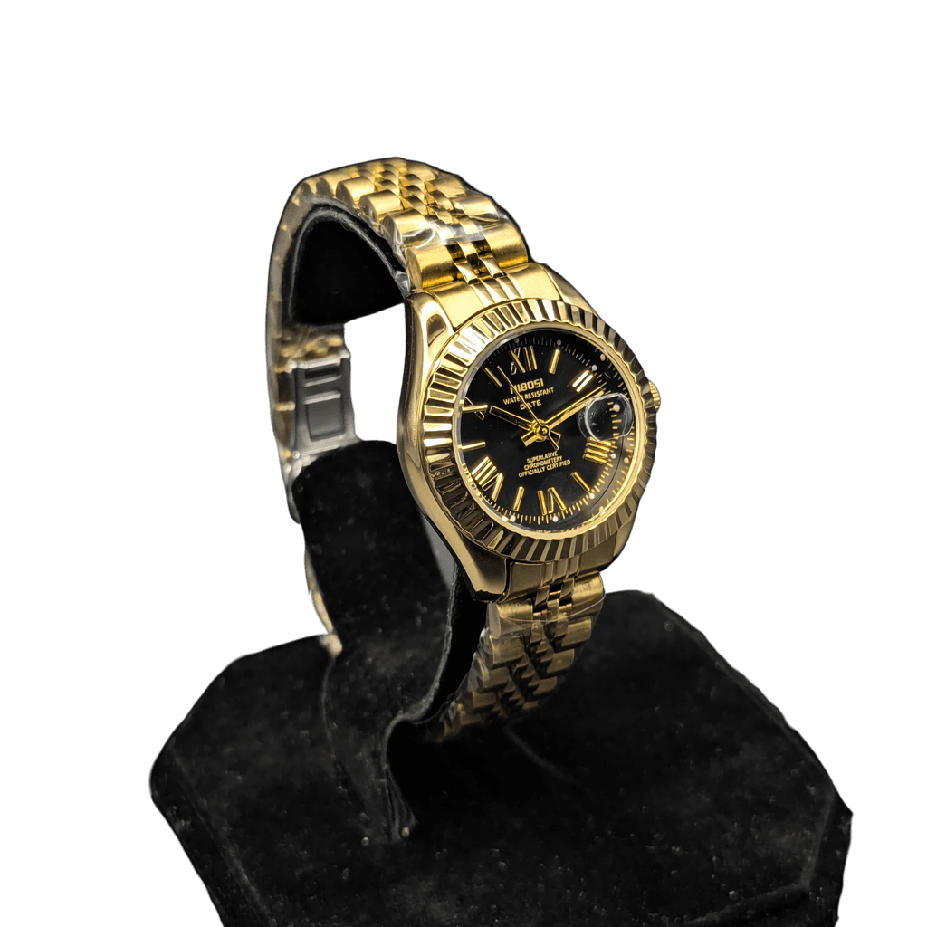Nibosi Day-Date Gold Black | Damas