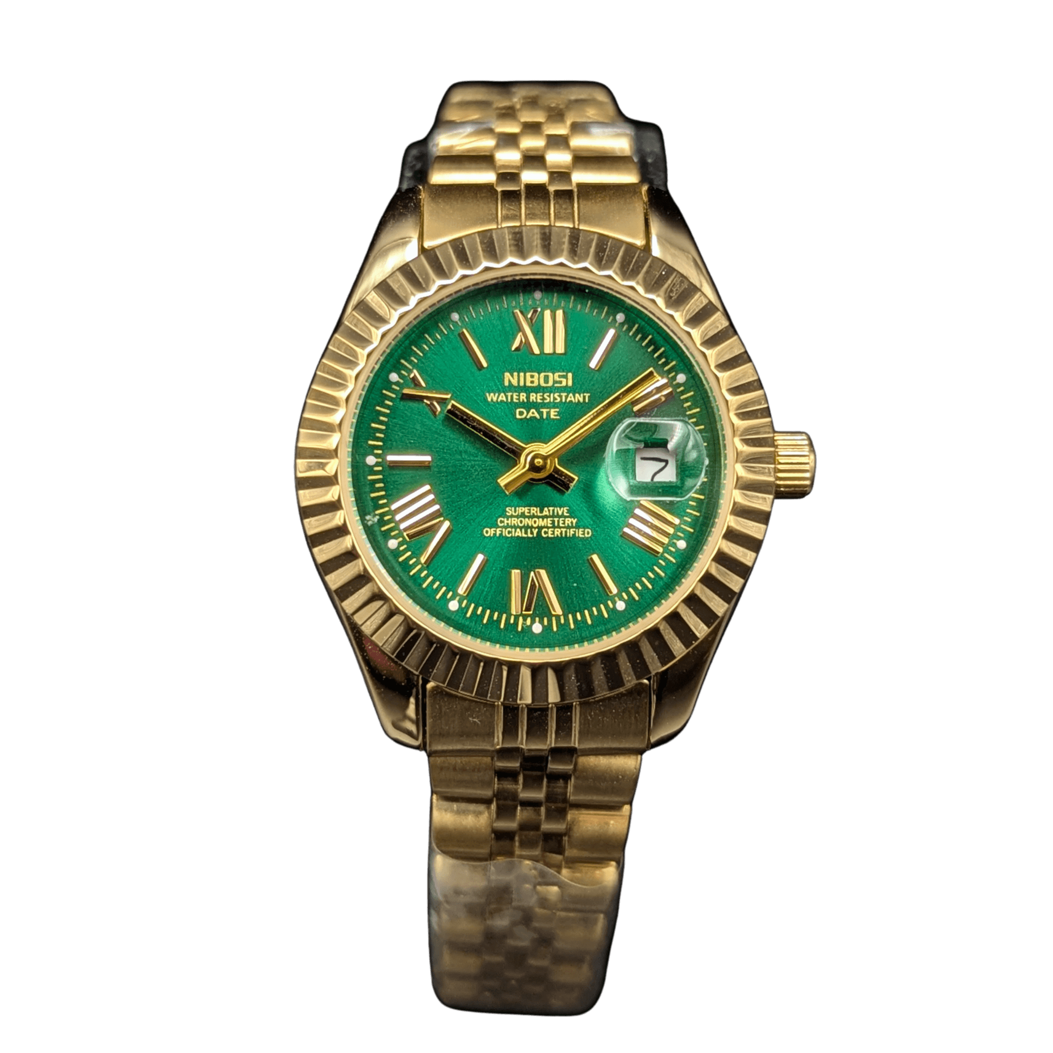 Nibosi Day-Date Gold Green | Damas
