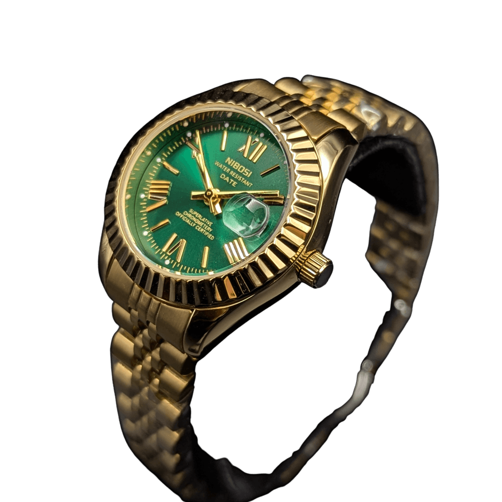 Nibosi Day-Date Gold Green | Damas