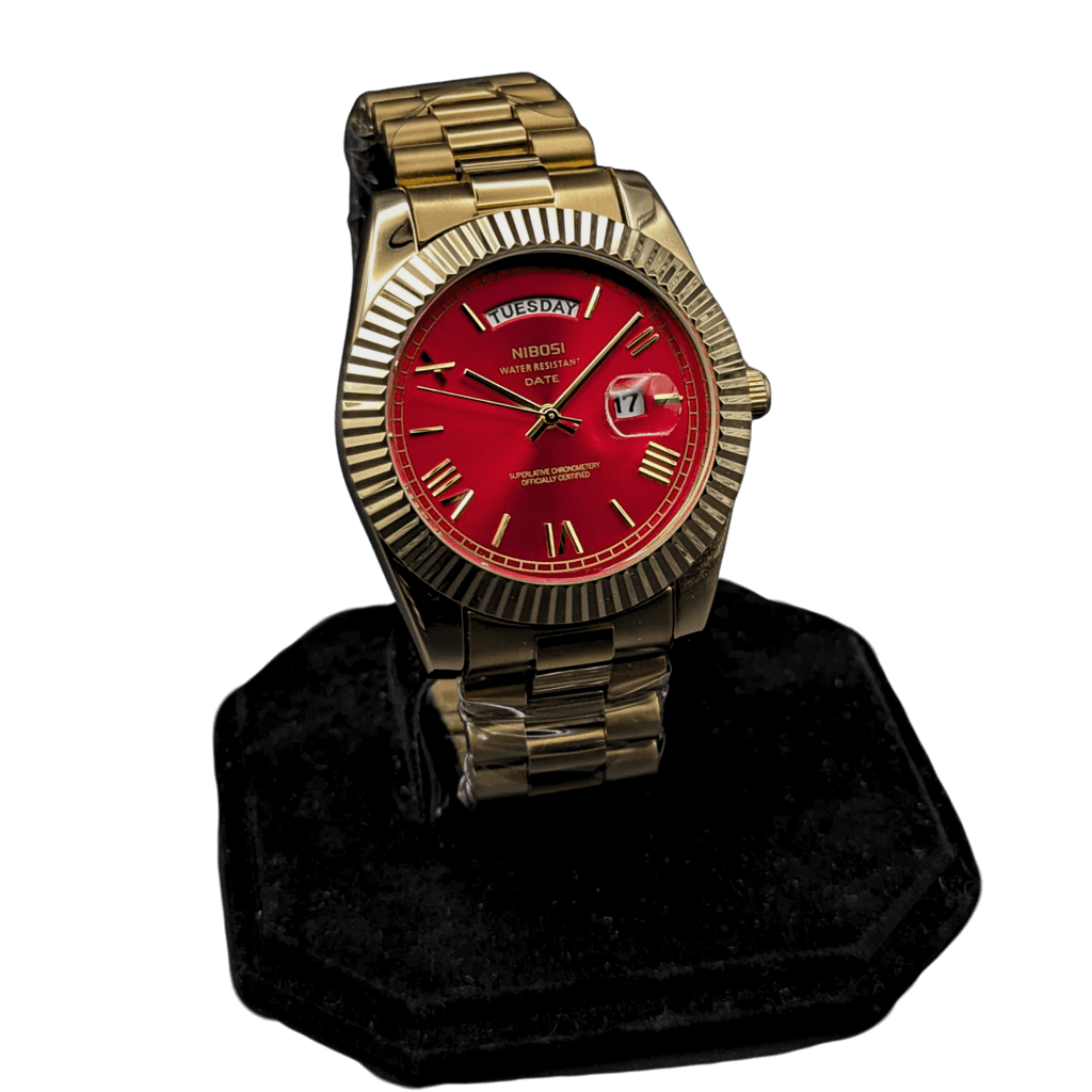 Nibosi Day-Date Gold Red