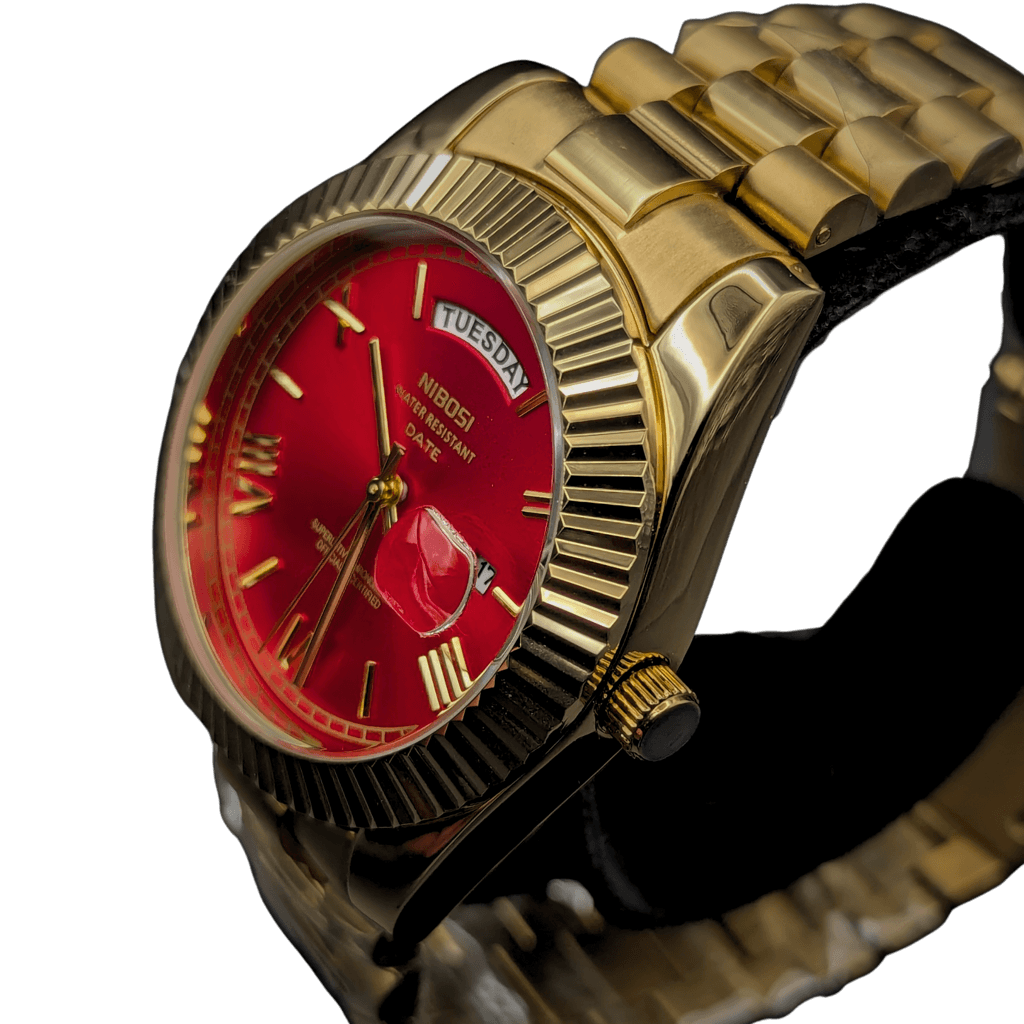 Nibosi Day-Date Gold Red