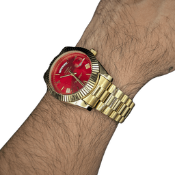 Nibosi Day-Date Gold Red
