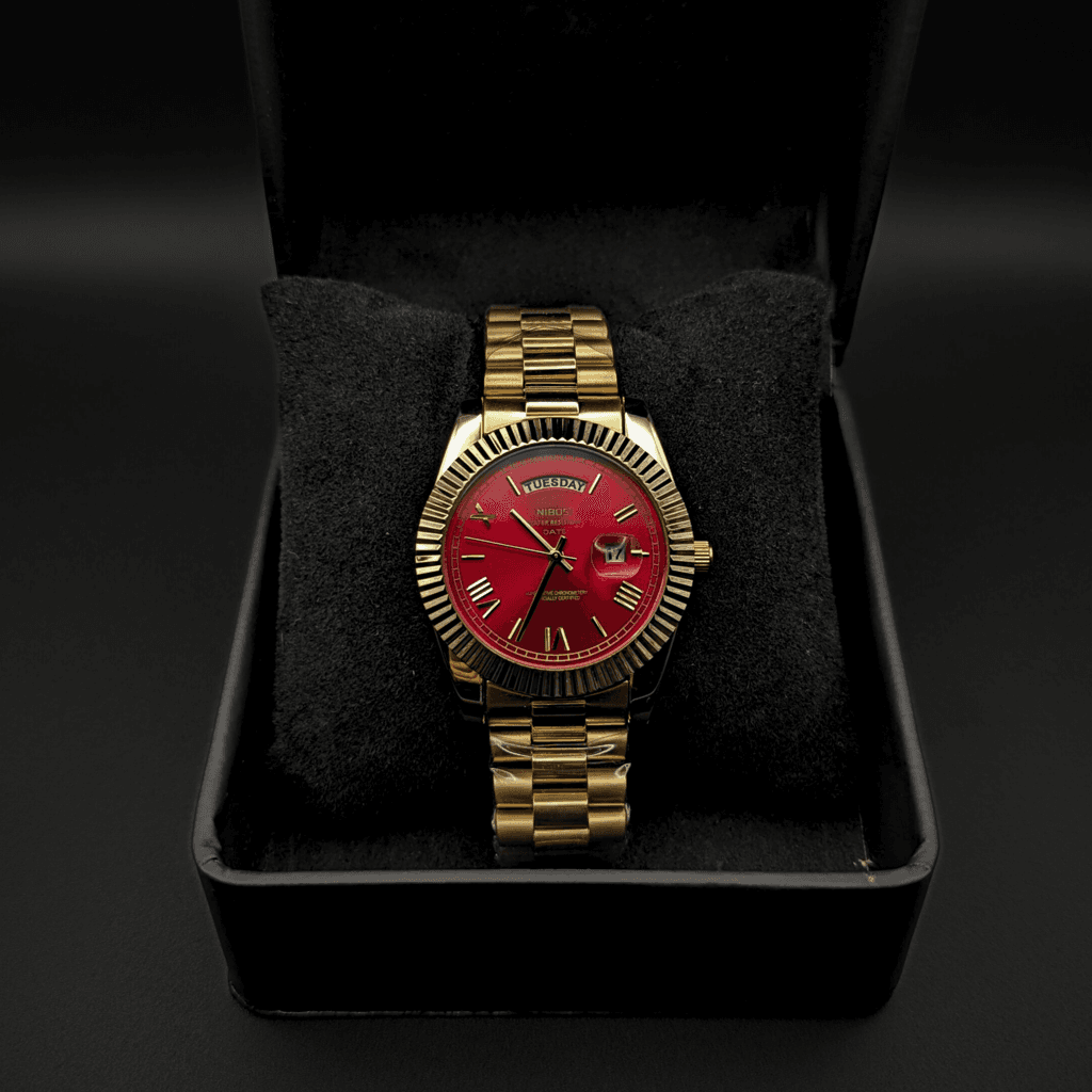 Nibosi Day-Date Gold Red