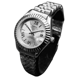 Nibosi Day-Date Silver White | Damas