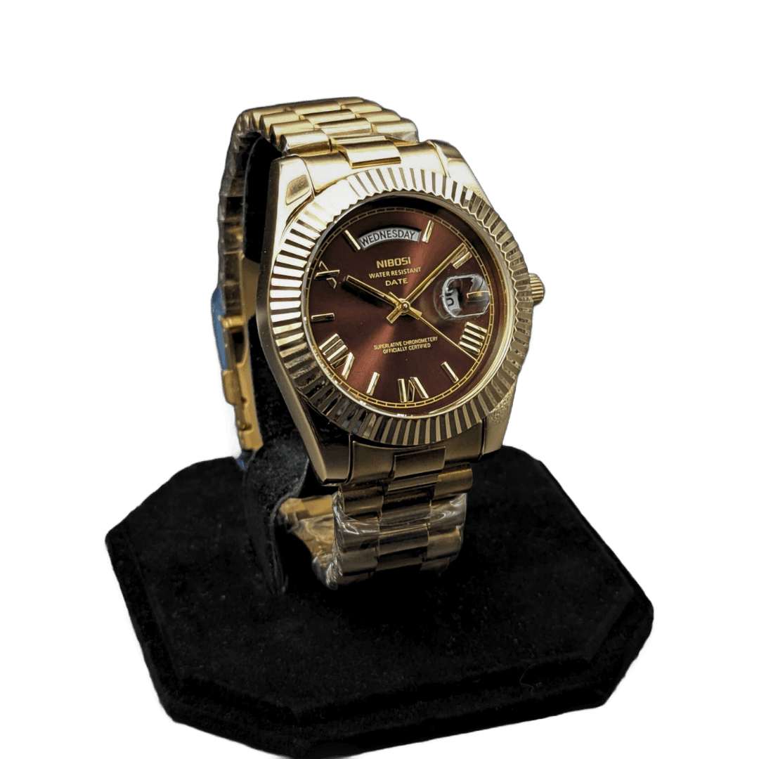 Nibosi Day-Date Gold Brown
